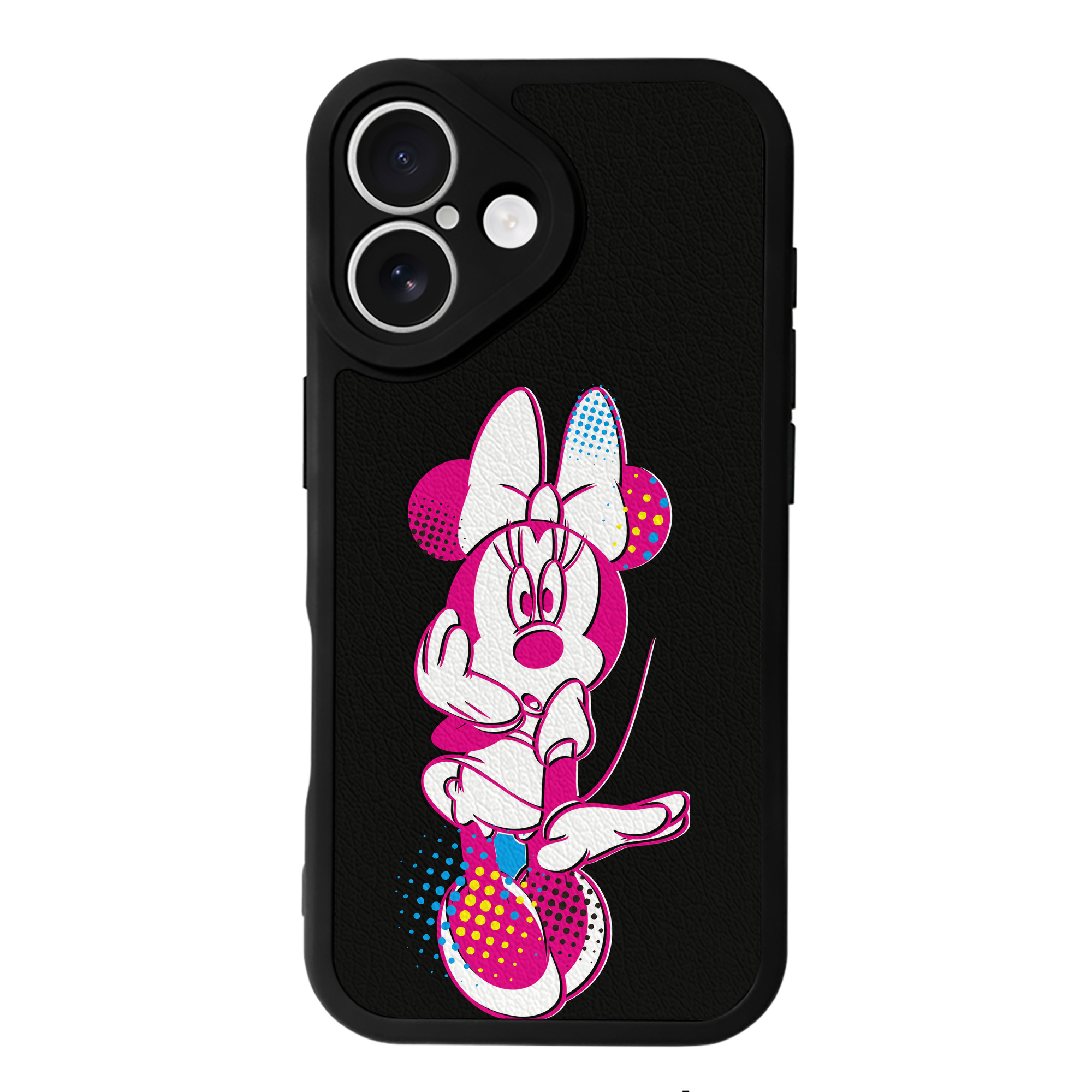 （画像用） ミッキーマウス Mickey Mouse 【iPhone 16シリーズ対応】シリコンスマホケース（レザー調） 材質：シリコン